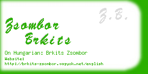 zsombor brkits business card